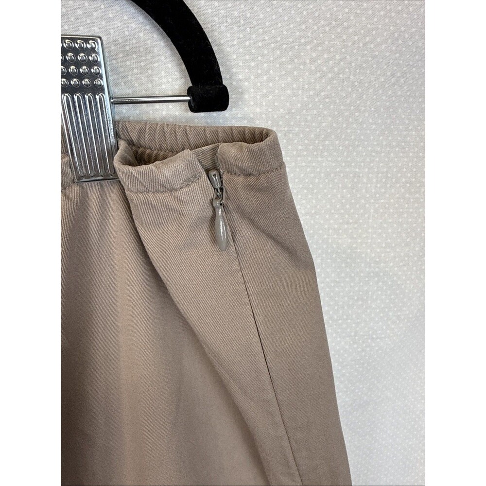 Eileen Fisher XL Stone Organic Cotton Stretch Slim Ankle Pant Side Zip 38 Waist - Picture 3 of 6